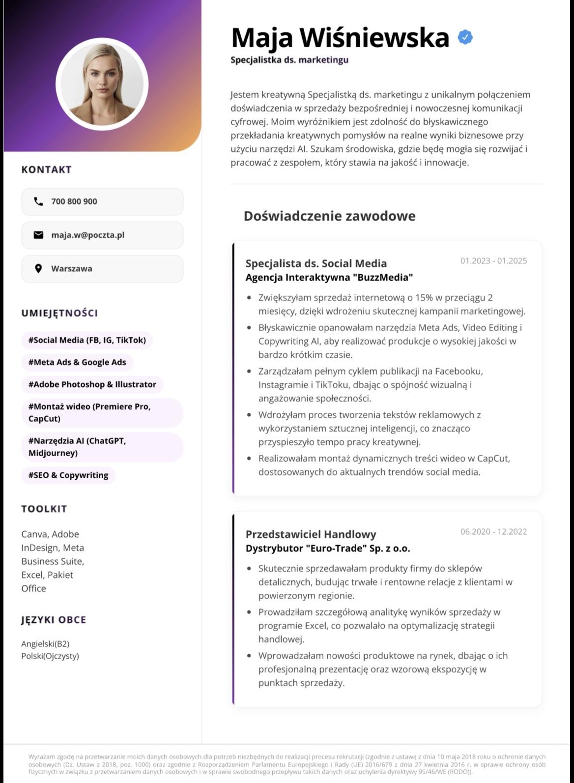 CV po dopasowaniu